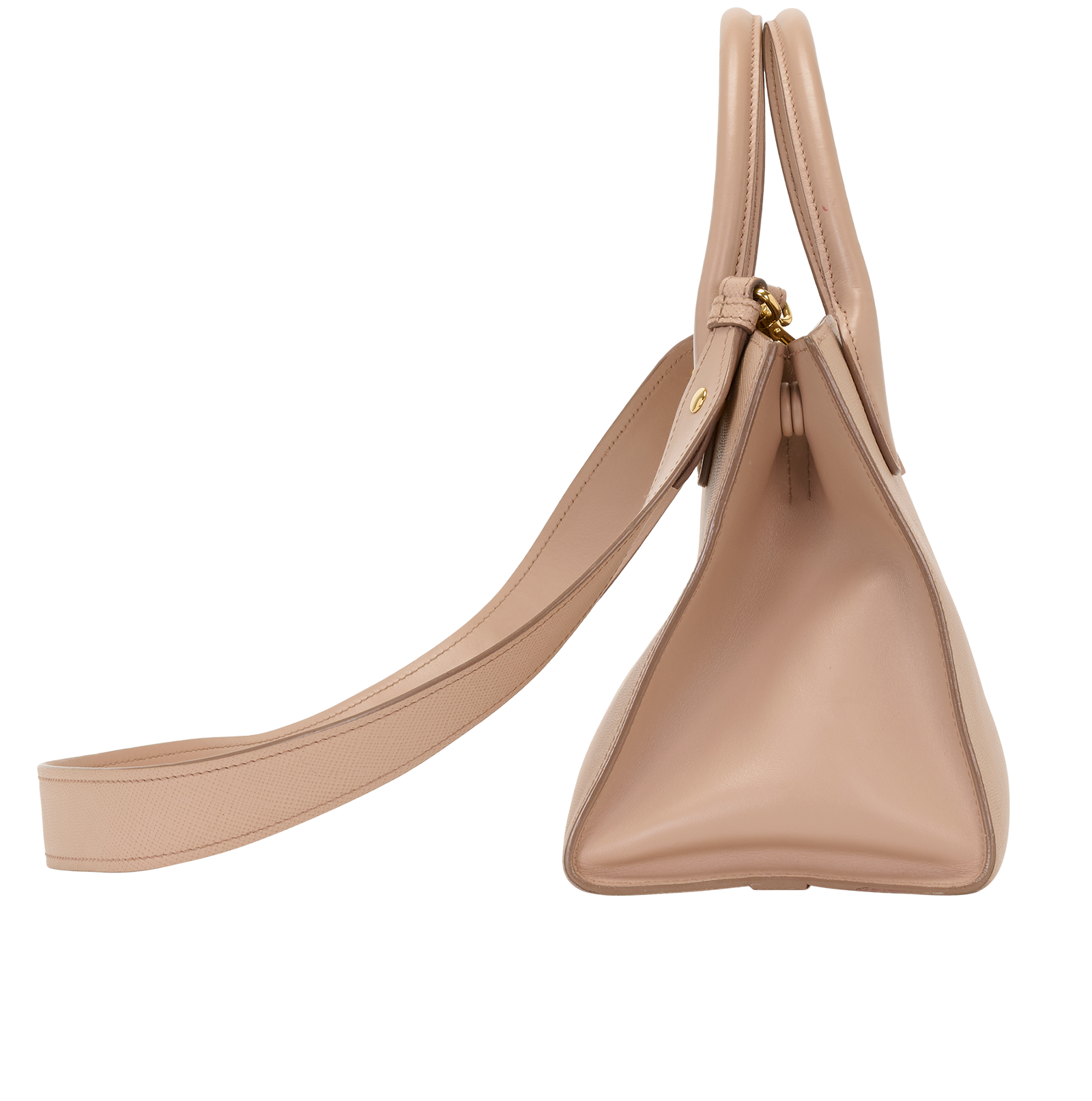 Monochrome Tote, &pound;950, Handbags, Beige, Leather, Side view